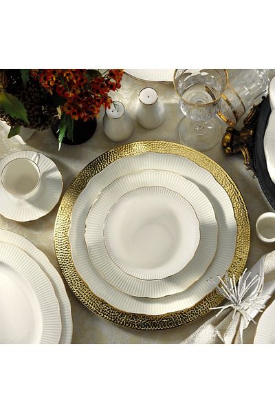 Kütahya Porselen 6-Piece Bone Ilay 23 Cm Deep Plate 6-Piece