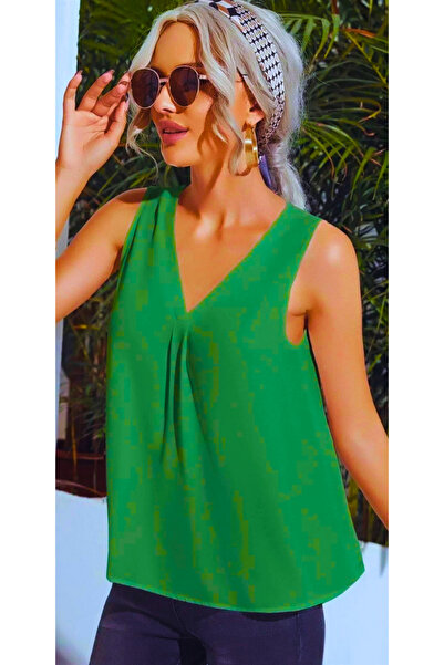 GLAMIFY FASHION V Yaka Kolsuz Göğüs Kat Detaylı Standart Rahat Kesim Şık Ve C...