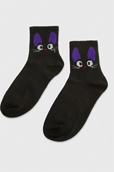 AKSESUARIM Teddy Bear College Socks - 8*28 Model