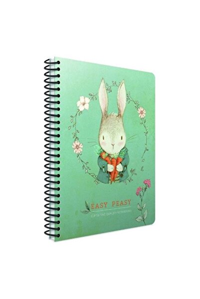 Gıpta Easy Peasy Spiralli Tavşan Karton Kapak 80 Yaprak A4 Kareli Defter