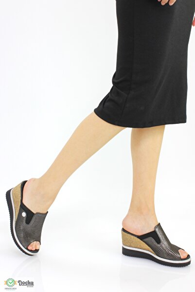 Mammamia Női valódi bőr ortopéd magassarkú klasszikus papucs M25/YT-GWEN