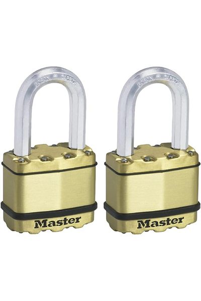 Master Lock Padlock - Heavy Duty, Key, Laminated Steel, Weather Resistant M5BEU