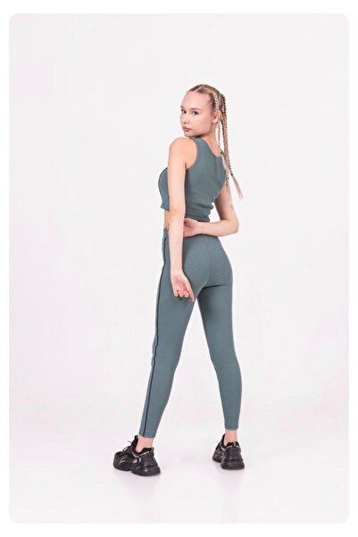 LOCO LOCO LIMI young girl children's twill fabric crop leggings set