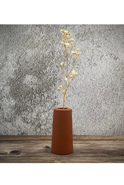 Hepsi Moda Pampas Vazosu, Iskandinav Dekoratif Beton Vazo Biblo 10cm Çok Şık