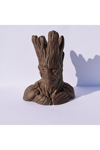 3DLAYERCRAFT Marvel Groot Figür, Biblo, Dekoratif Saksı, Kalemlik 15 CM