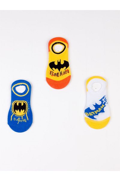 Batman Licensed 3 Pairs Kids Sneakers Socks 19817