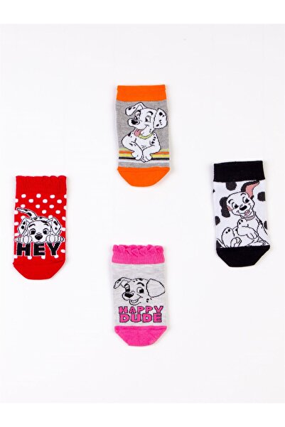 Disney Dalmatian Licensed Children's 4 Pairs Booties Socks 19833