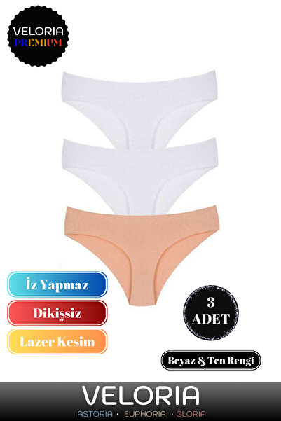 Veloria سراويل داخلية نسائية مرنة بدون خياطة من سلسلة Premium Series مقطوعة ب...