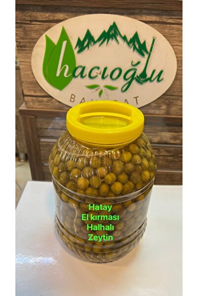 Hacıoğlu baharat Hatay Yöresel Halhalı Topak Aşı Yeşil Zeytin 3 Kg