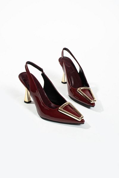 DUXAL SHOES Accesoriu din piele lacuita Carol pentru damă, pantofi cu toc cu curele la gleznă