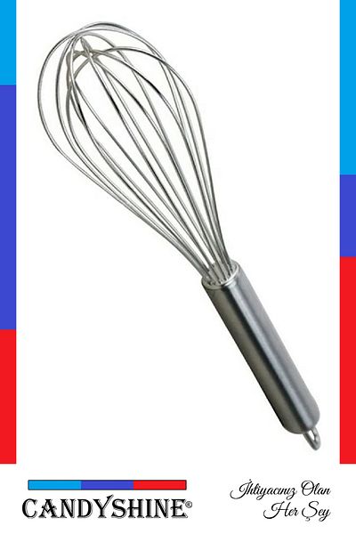 CandyShine Stainless Steel Beater Chrome Metal Handle Luxury Beater Egg Milk Mixer Dough Beater