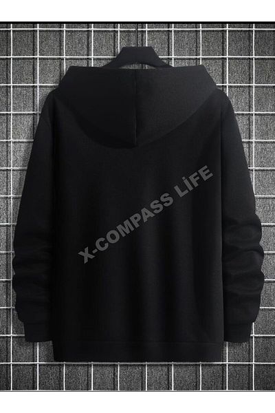 x-compass life Унисекс суичър с качулка Owersize 3 Kafadar