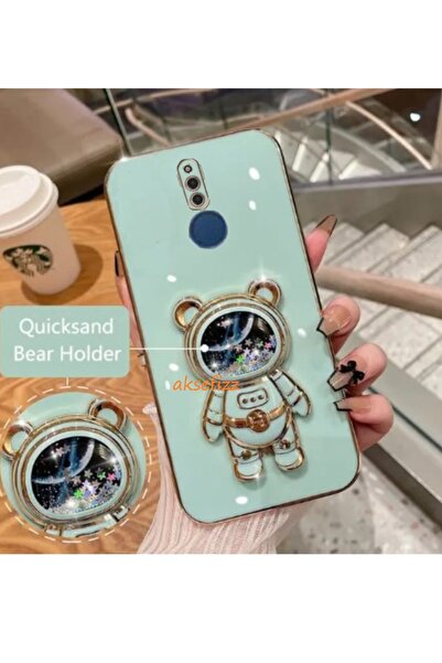 AKSEFİZZ Huawei Mate 10 Lite Uyumlu Akışkan Sıvılı Simli Yıldızlı Ayıcık Astr...