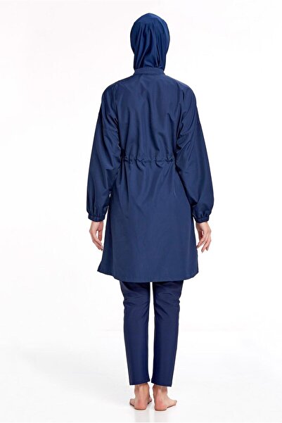 TRENDTESETTÜR Gathered Zippered Hijab Swimsuit 1266