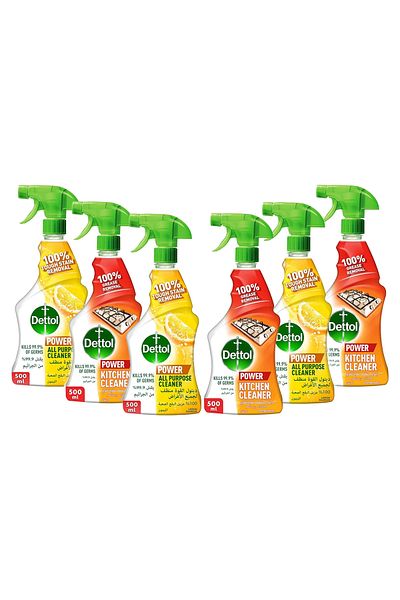 Dettol All Purpose Cleaner & Kitchen Cleaner Trigger Spray Pack of 3