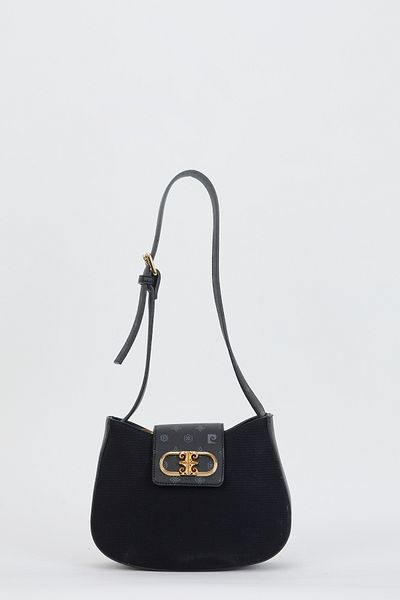 Pierre Cardin Geantă de umăr pentru femei din pânză neagră 05PO24Y1854
