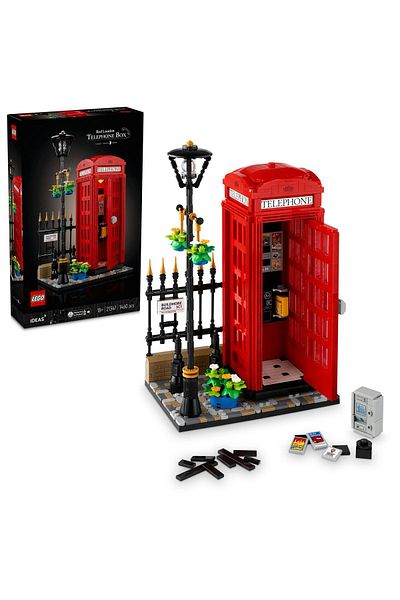 LEGO ® Ideas Red London Phone Booth 21347 - Model Building Set for Adults (1460 Pieces)