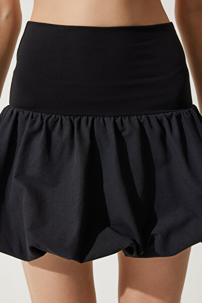 Happiness İstanbul Fustă neagră cu mini-balon pentru femei UB00279