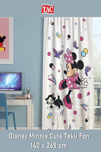 Taç Disney Minnie & Mickey Children's Room Background Curtain - Ready for Single Use