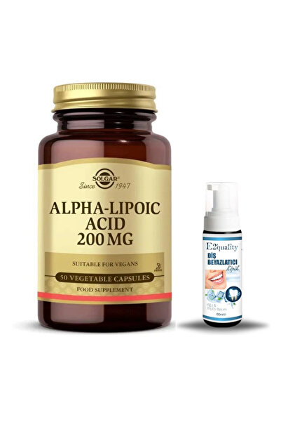 Solgar حمض ألفا ليبويك 200 مجم - 50 كبسولة موس تبييض الأسنان هدية