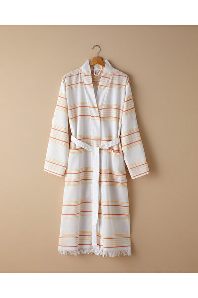 English Home Mayra Rejenere Peştamal Bornoz Standart Turuncu-Sarı