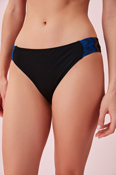 SUWEN Yanı Pileli Parlak Bikini Alt