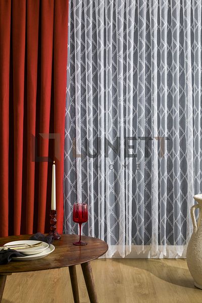 LUNETT HOME READY TO USE TILE COLOR BLANK PLATED 1X3 FON CURTAIN SINGLE WING 12486