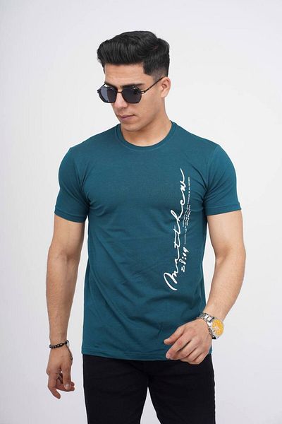 Est Estola Ανδρικό ύφασμα με λεπτή εφαρμογή Crew Neck Lycra FlexibleSoft Texture