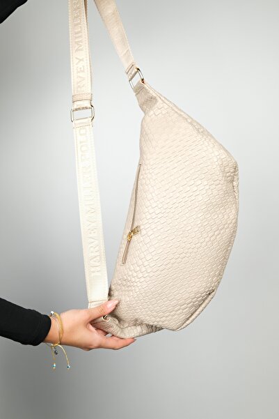 LuviShoes VENTA Dark Beige Mesh Women's Large Waist Bag