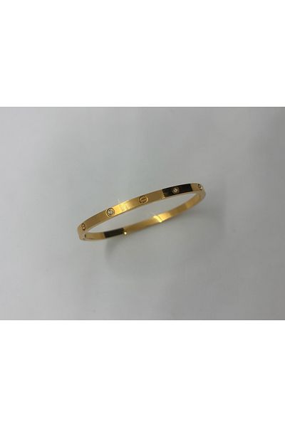 IVART Gold Steel Bracelet - Fine Stone Detail