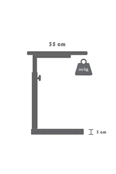 servetavcı Yükseklik Ayarlı Laptop Sehpası Çalışma Masası Yemek Sehpası - Atlantik Çam