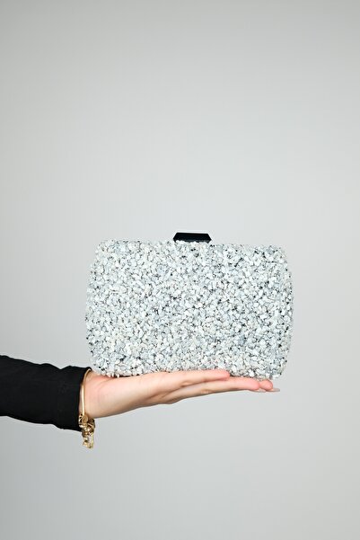 LuviShoes SEUL Gray Pebble Stone Women's Evening Dress Bag