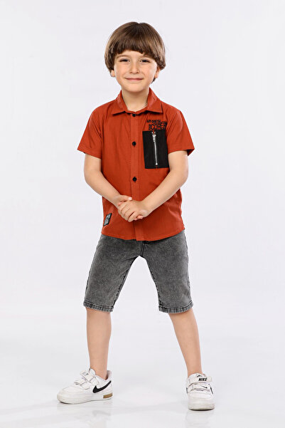 Hola Kids Double Set Soft Shirt And Denim Capri Boy Hlk5060165