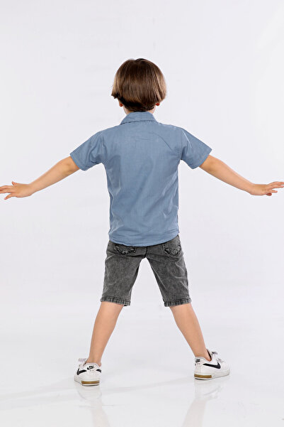 Hola Kids Двохкомпонентний комплект м'якої сорочки та джинсових капрі для хлопчиків Hlk5060165