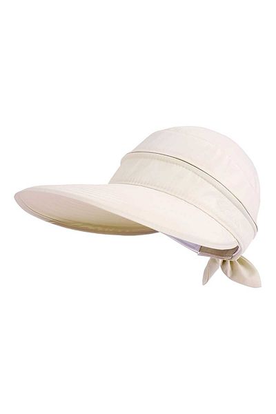 Mood Agenda Women's Wide Brim Removable Zippered Bow Visor Hat