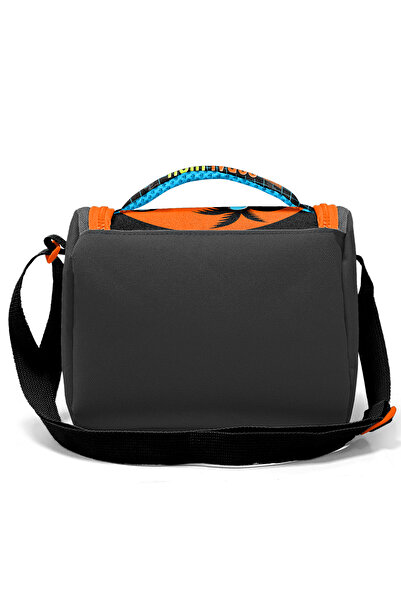 Coral High Kids Gray Orange Gamer Patterned Thermo Lunchbox 11746