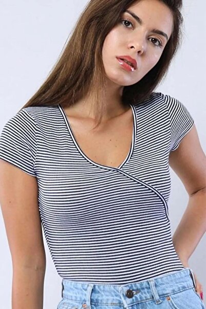 ARESMODA بدلة نسائية مخططة بياقة مزدوجة الصدر