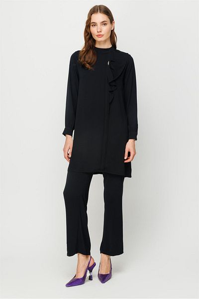 Esswaap Flywheel Detailed Trousers Tunic Set Black