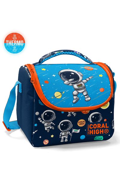 Coral High Cutie de prânz termică cu model astronaut, albastru bleumarin pentru copii 11867