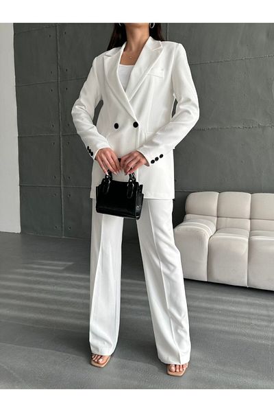 MYGİYİMİSTANBUL Palazzo Jacket and Trousers Set