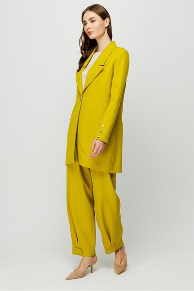 Esswaap Snap Detailed Oversize Jacket Trousers Set Pistachio Green