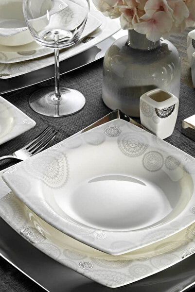 Kütahya Porselen Bone Mare 30 Parça 9850 Desenli Yemek Takımı