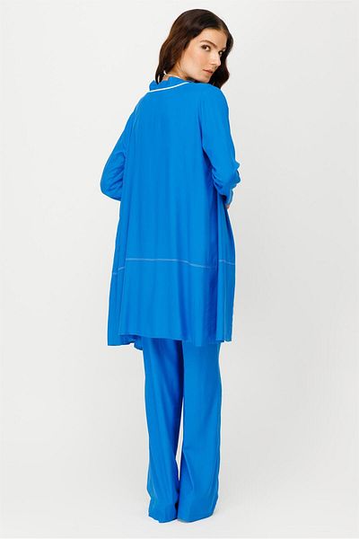 Esswaap Comfortable Fabric Jacket Trousers Tunic Necklace Set Saks