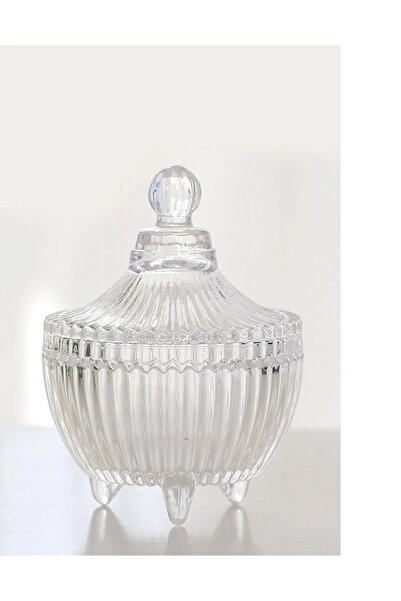 HEYBENİDOLDUR 3 Ayaklı Kapaklı Cam Şekerlik Modern Lüx Ve Şık Şekerlik&Lokuml...