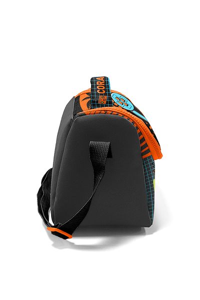 Coral High Kids Gray Orange Gamer Patterned Thermo Lunchbox 11746
