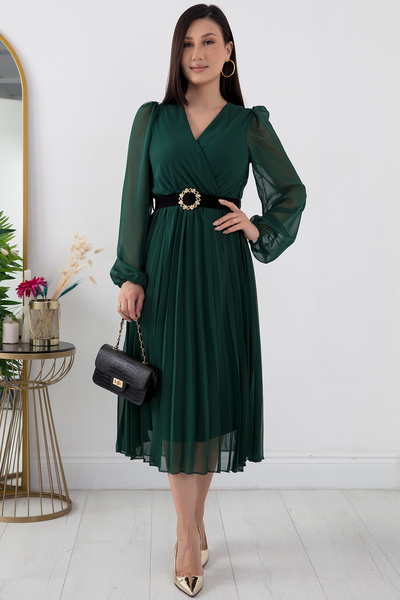 PULLIMM Φόρεμα σιφόν με πιέτες GRS3314