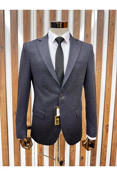 Costtum Men's Wear Patterned Blazer Jacket