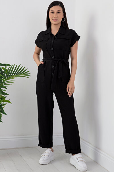 PULLIMM Cepli Kemerli Düğmeli Tulum 950-2980