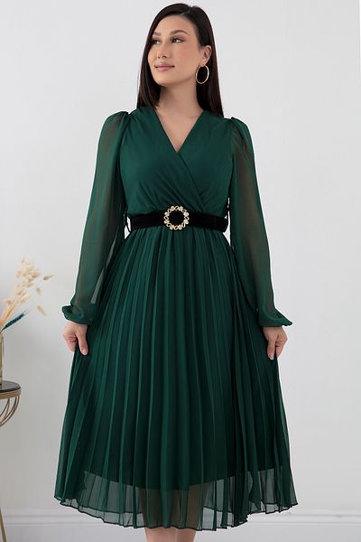 PULLIMM Rochie din șifon cu fustă plisată GRS3314