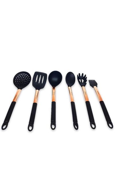 AROW Helper 7 Piece Silicone Scoop Set Copper Color